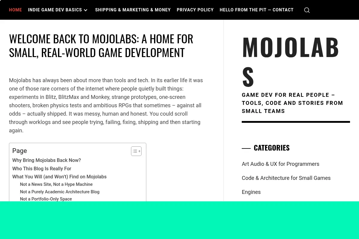 Mojolabs: Indie Game Dev Blog