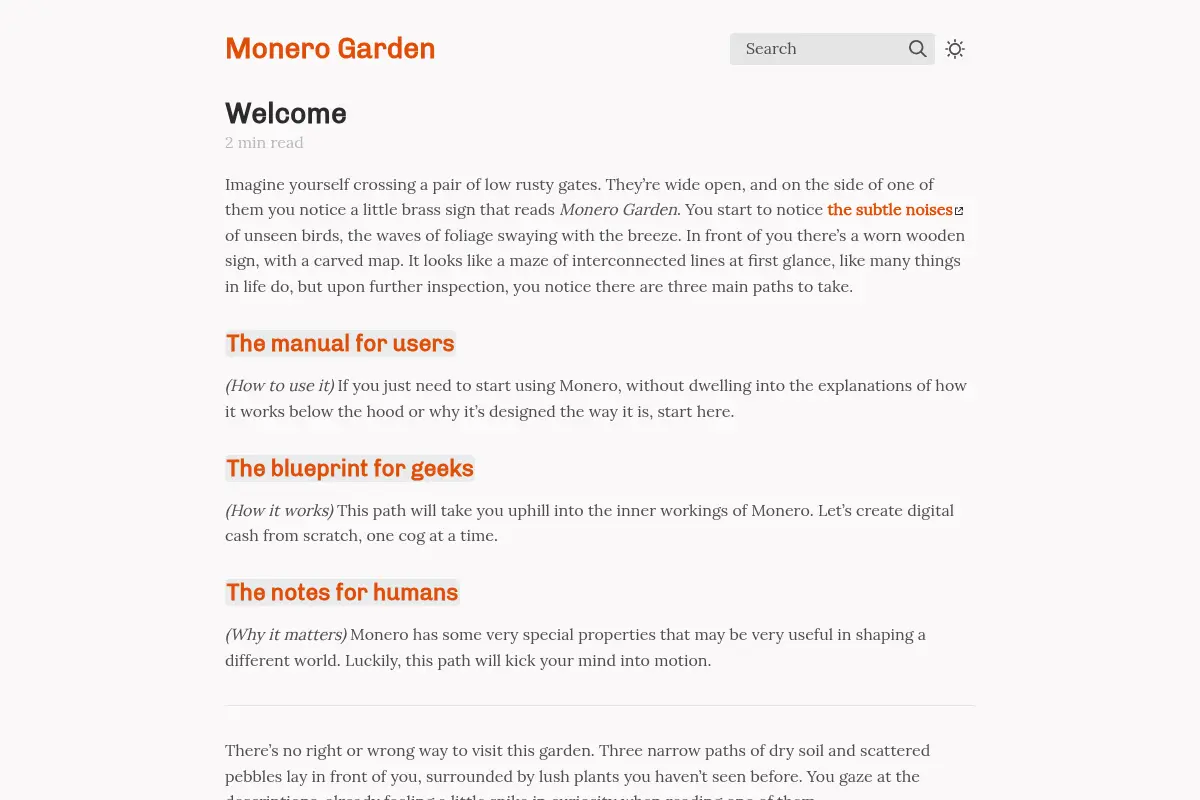 Monero Garden
