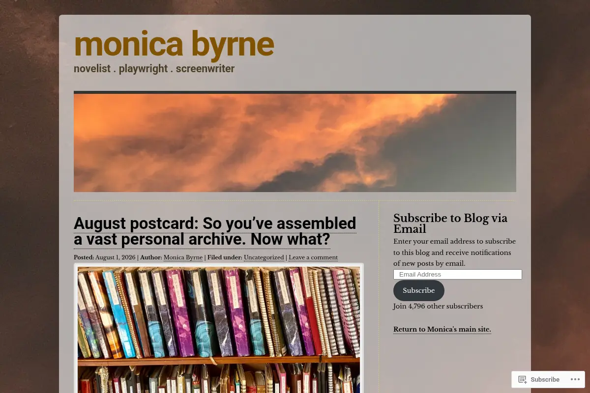 monica byrne | novelist . playwright . screenwriter