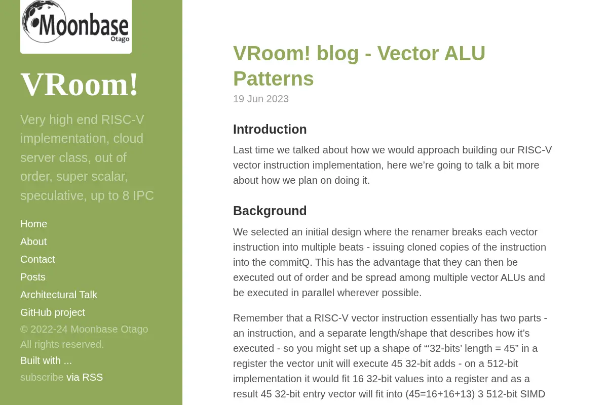 VRoom! · Superfast RISC-V