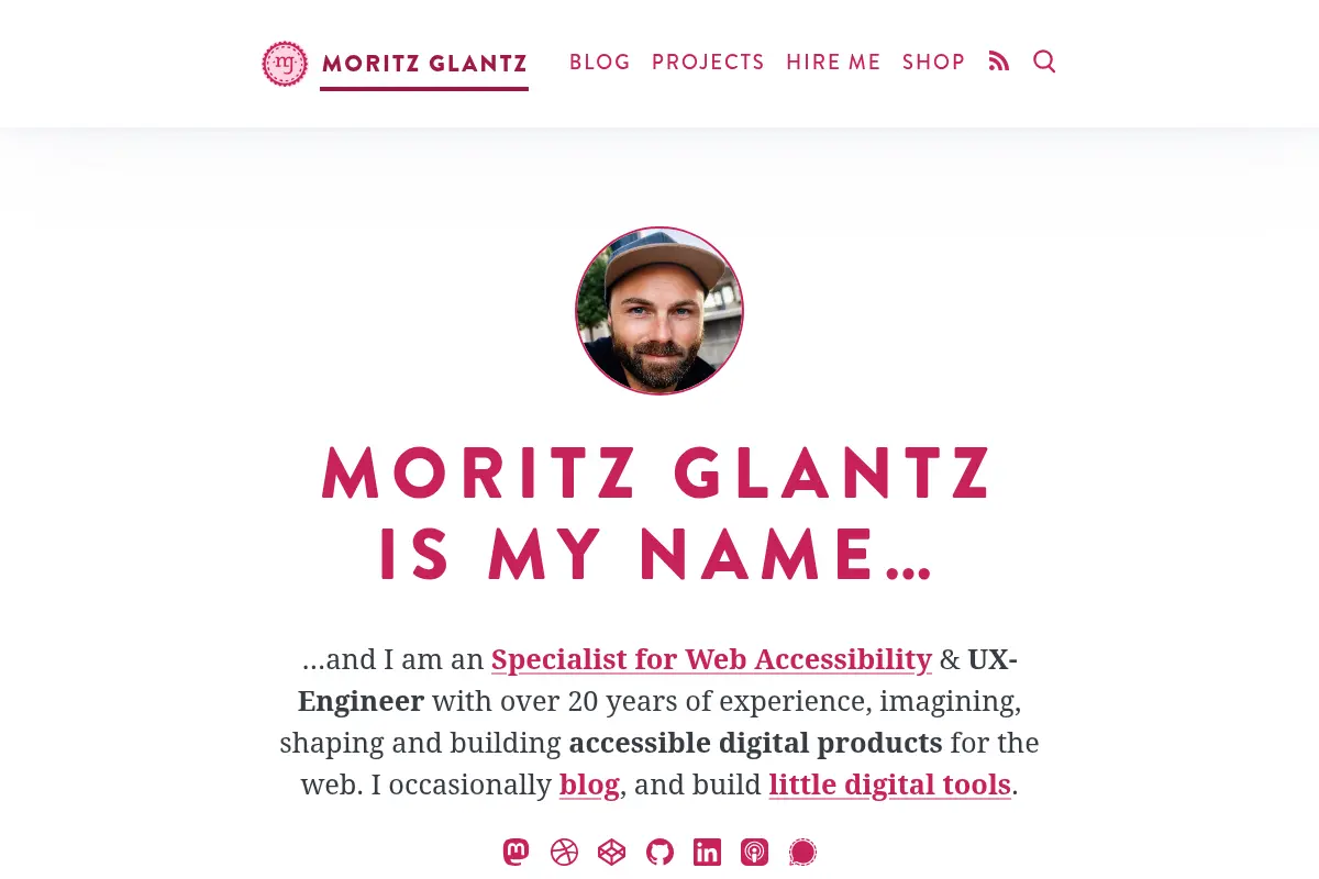 Moritz Glantz — UX Engineer & Accessibility Specialist