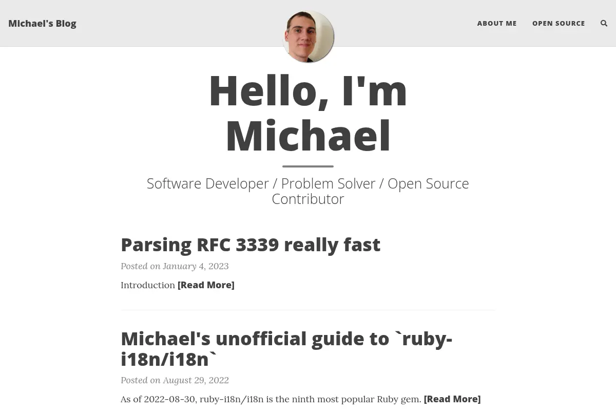 Michael's Blog