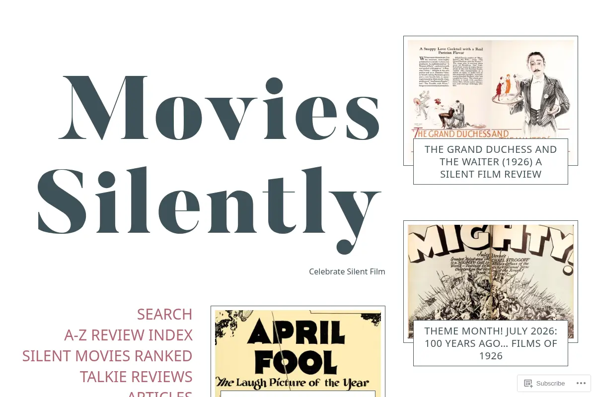 Movies Silently – Celebrate Silent Film