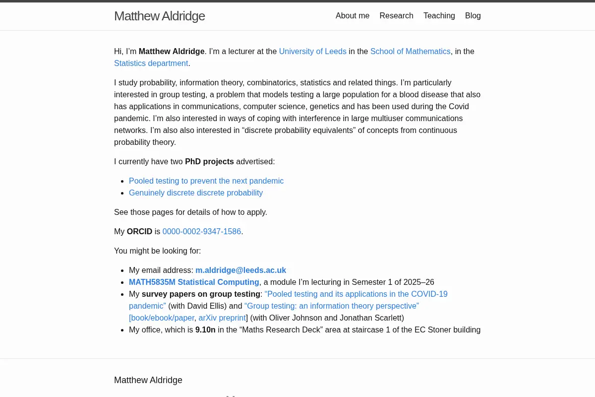 Matthew Aldridge
