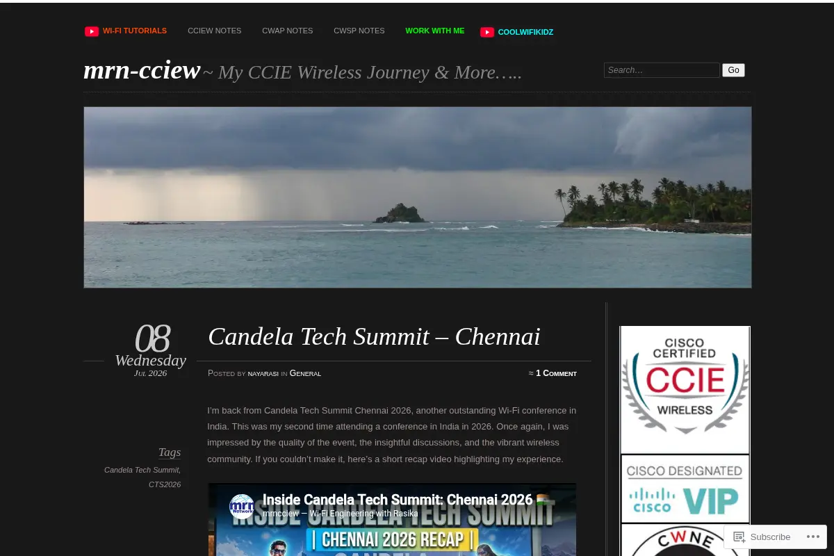 mrn-cciew – My CCIE Wireless Journey & More…