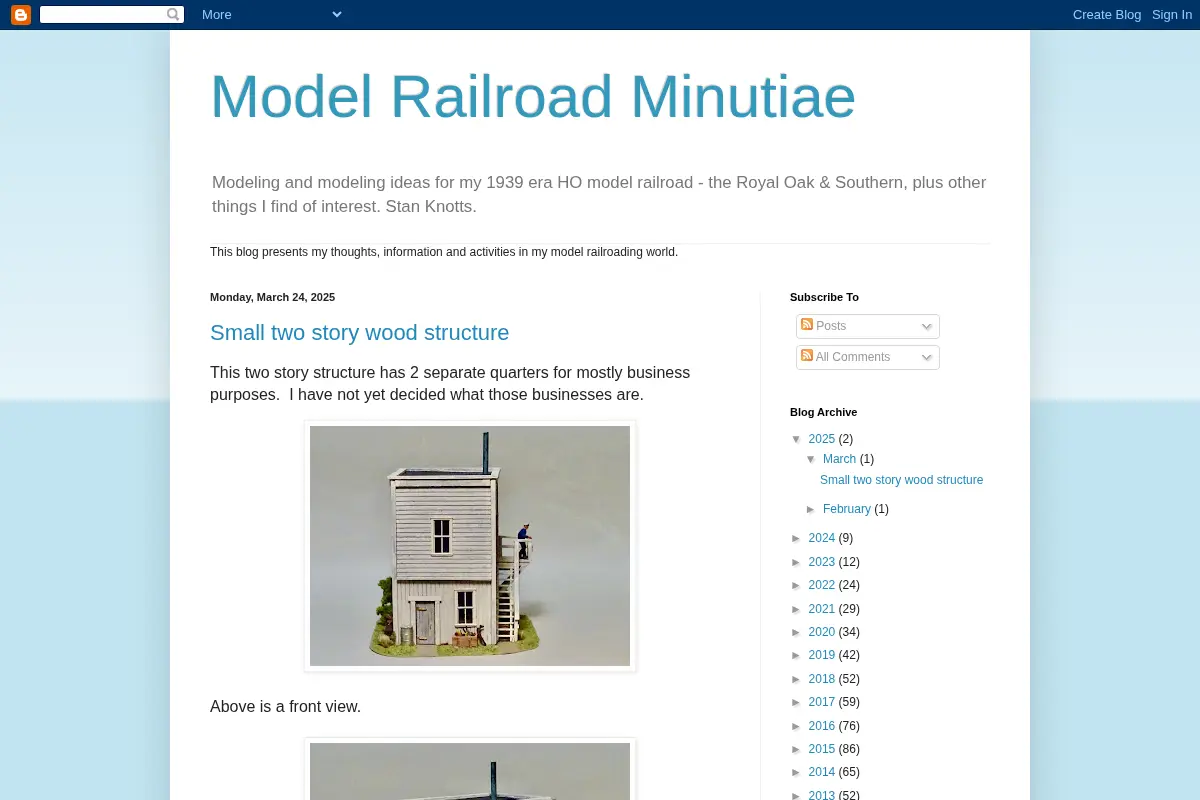 Model Railroad Minutiae