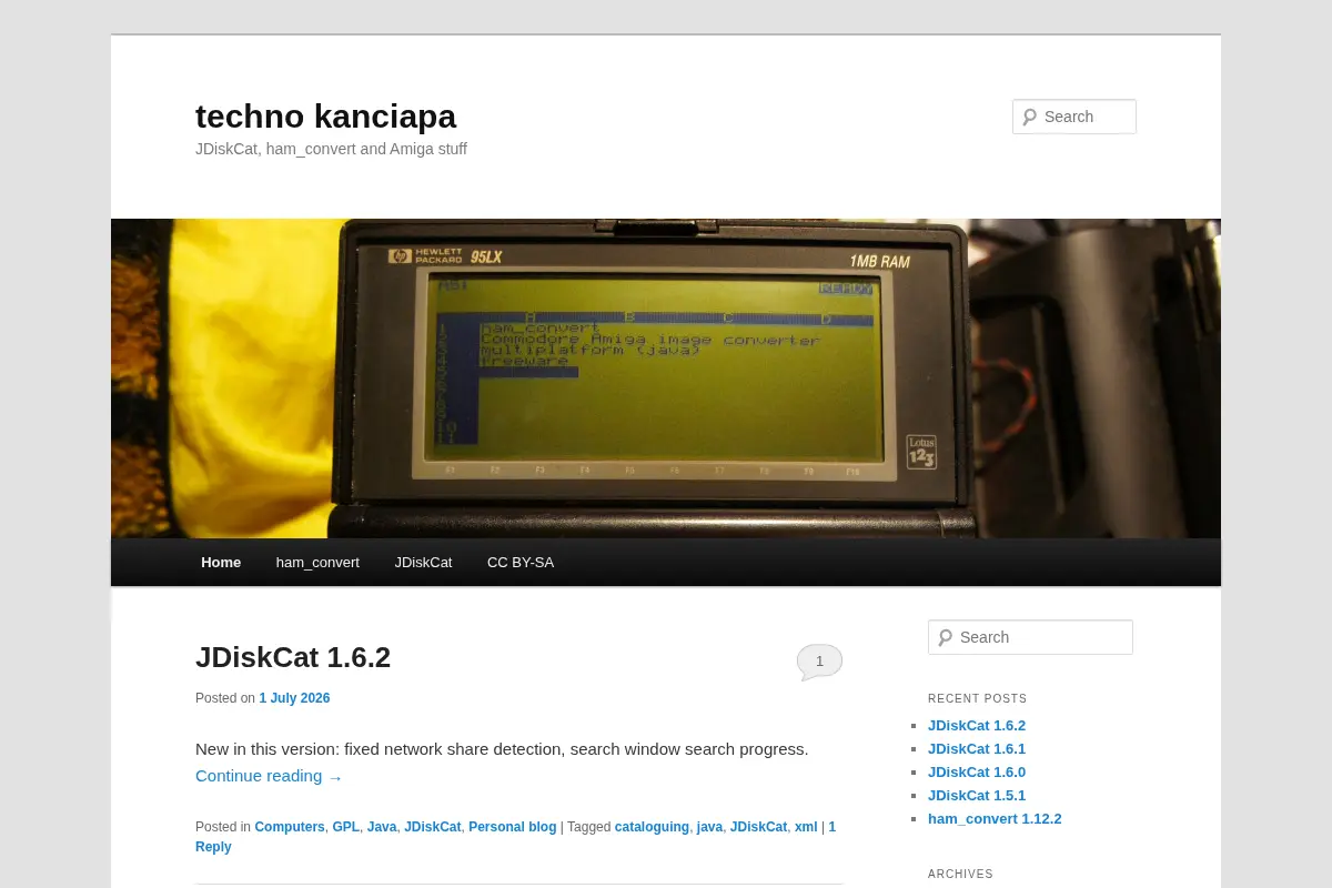 techno kanciapa | JDiskCat, ham_convert and Amiga stuff