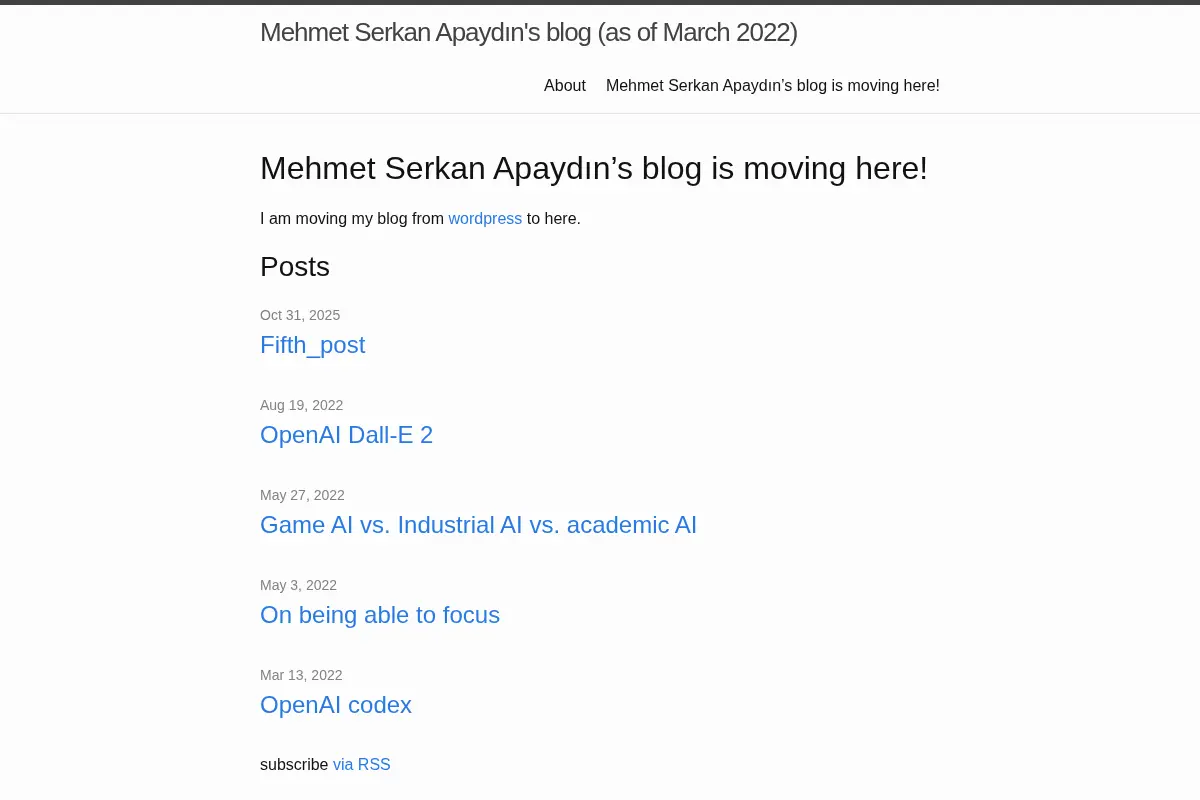 Mehmet Serkan Apaydın's blog