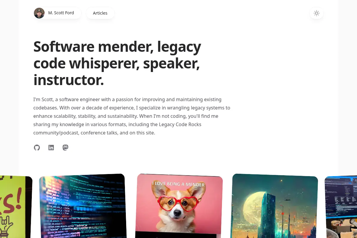 M. Scott Ford - Software mender, legacy code whisperer, speaker, instructor.