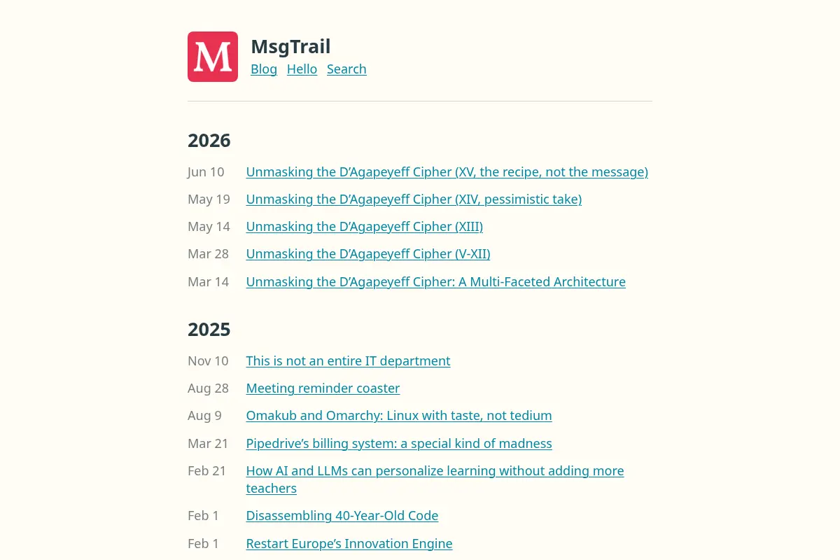 MsgTrail