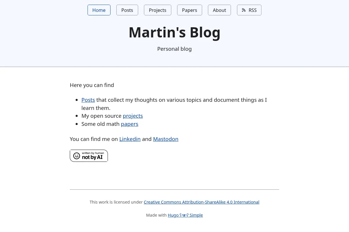 Martin's Blog