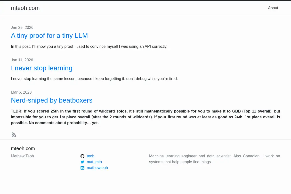 M. Teoh's Website
