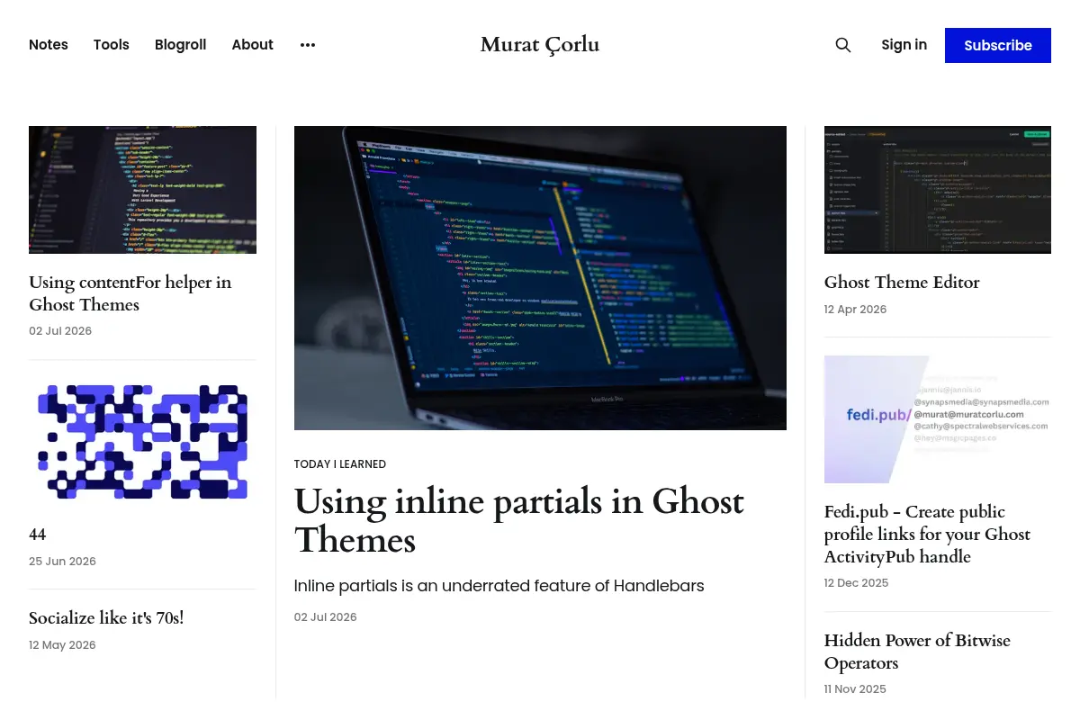 Web Development Notes by Murat Çorlu