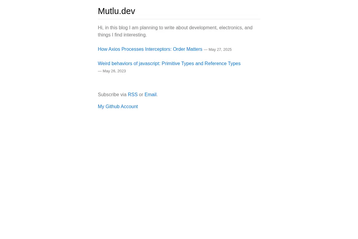 Mutlu.dev