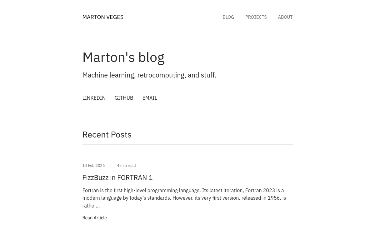 Marton Veges' Blog