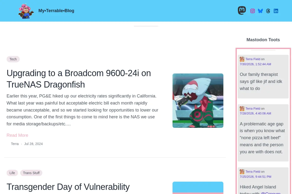 My Terrable Blog