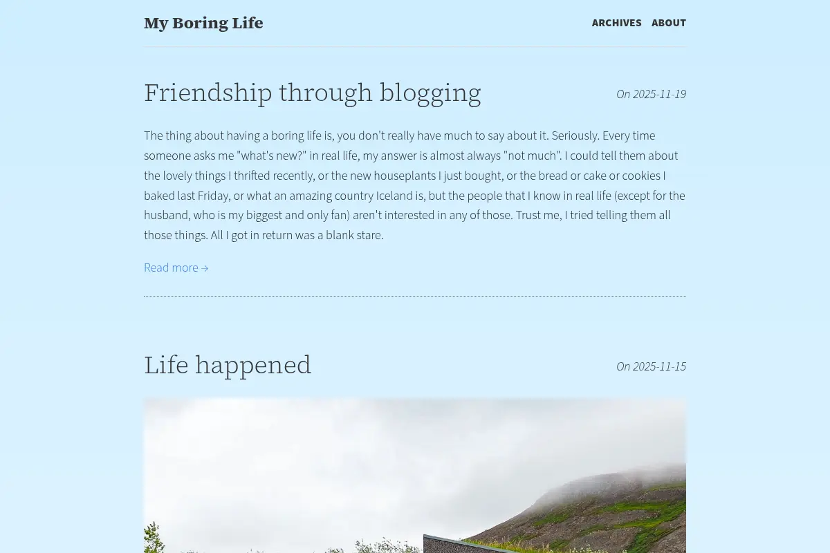 My Boring Life