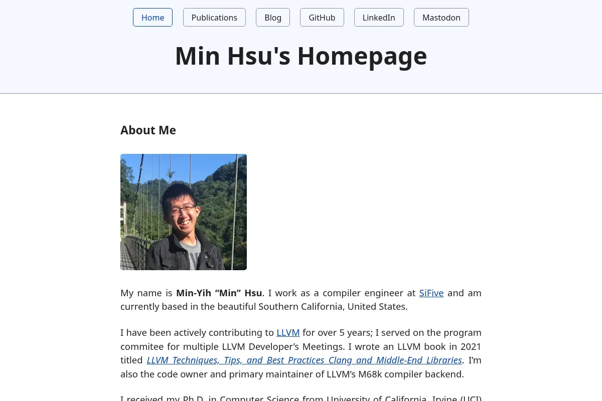 Min Hsu's Homepage