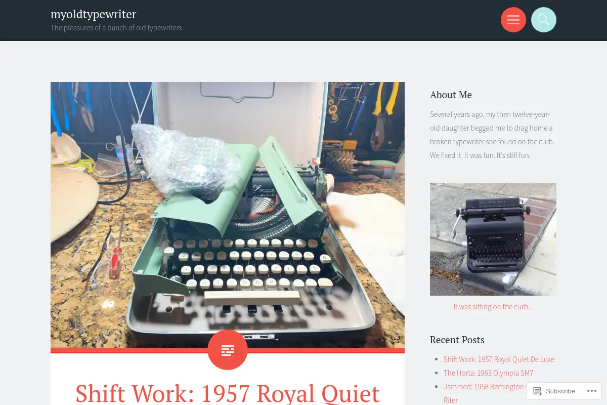 myoldtypewriter – The pleasures of a bunch of old typewriters