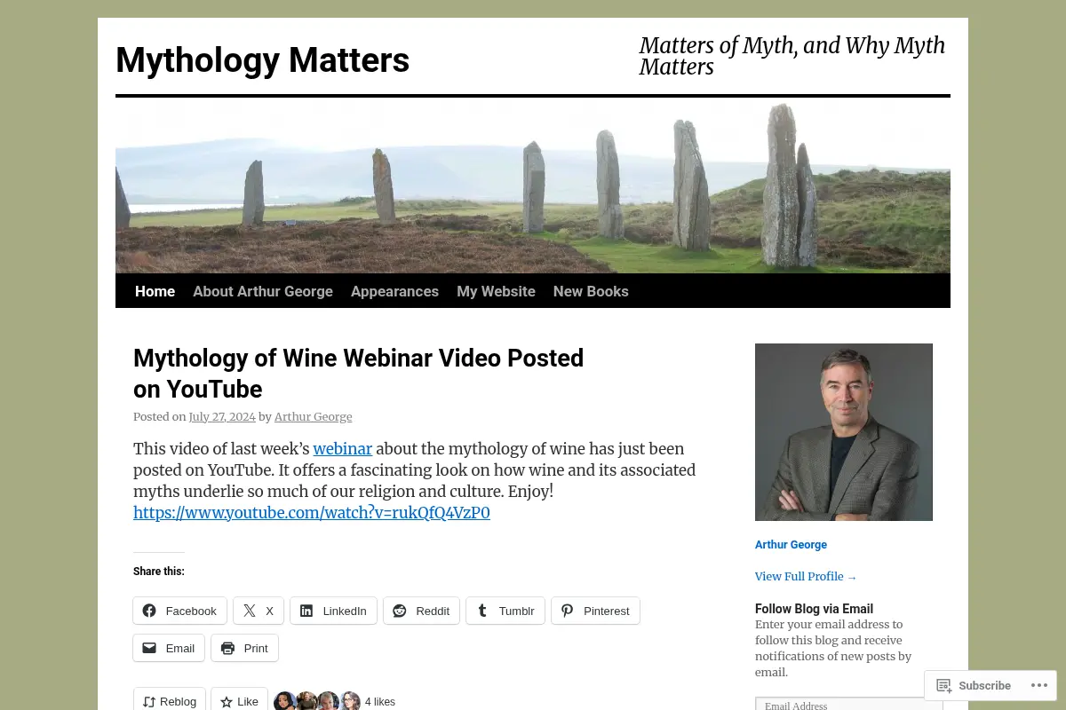 Mythology Matters