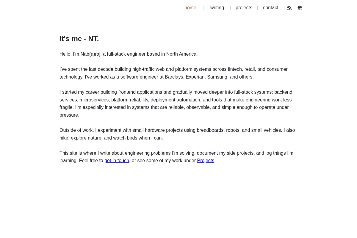 Nabraj's personal homepage