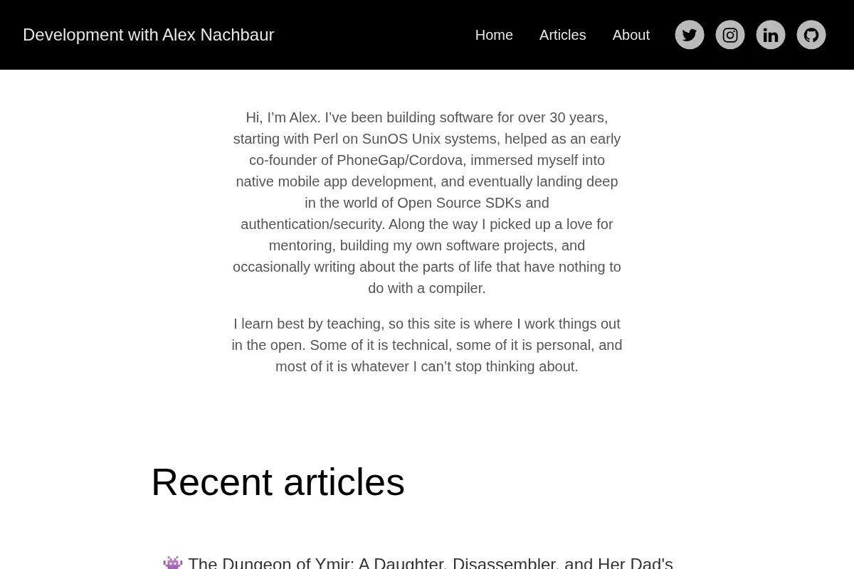 Development with Alex Nachbaur