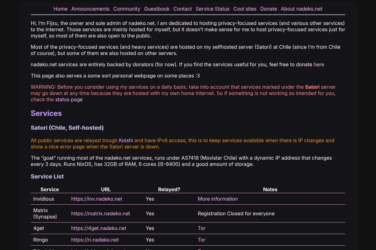 nadeko.net - Fijxu's personal site