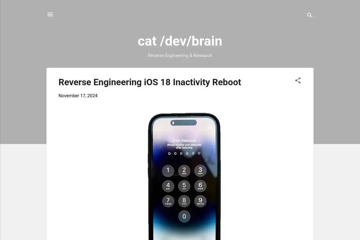 cat /dev/brain