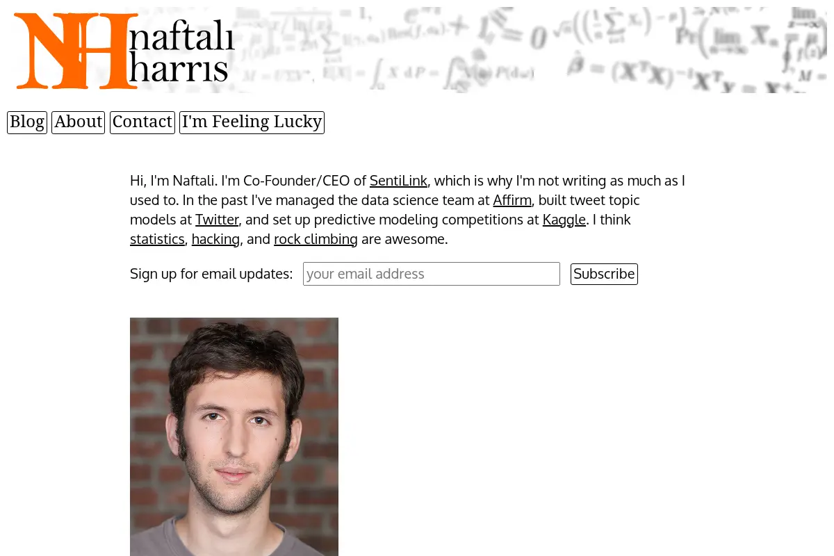 Naftali Harris: Statistician, Hacker, and Climber