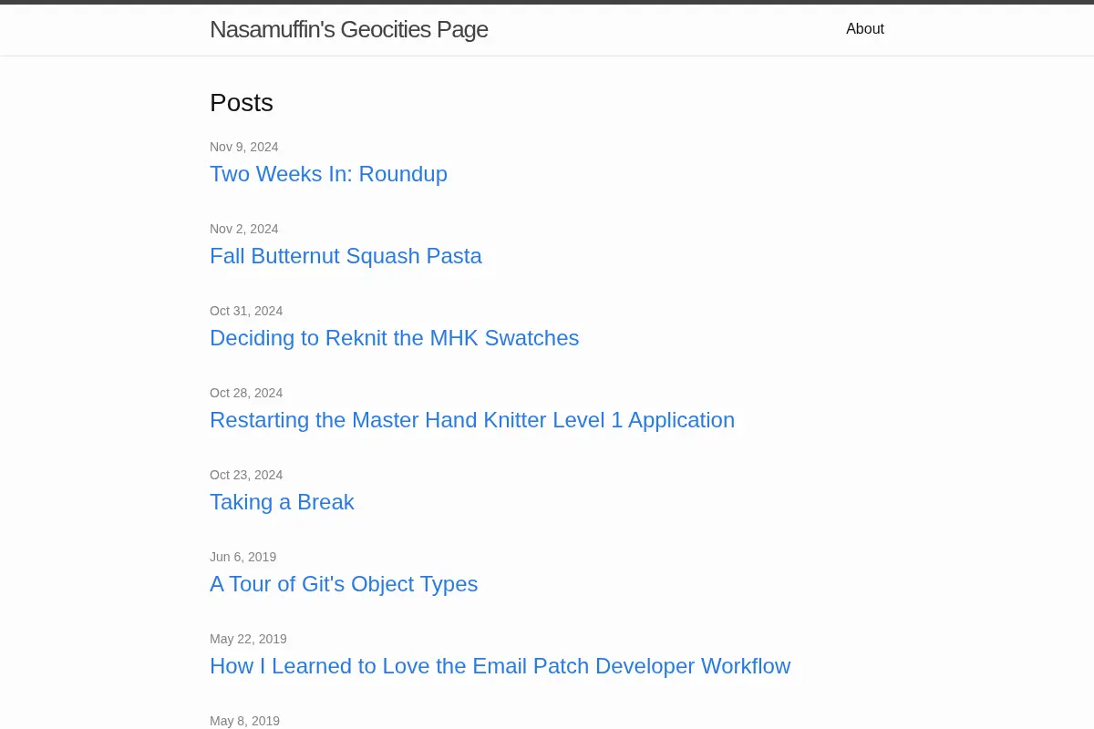 Nasamuffin's Geocities Page