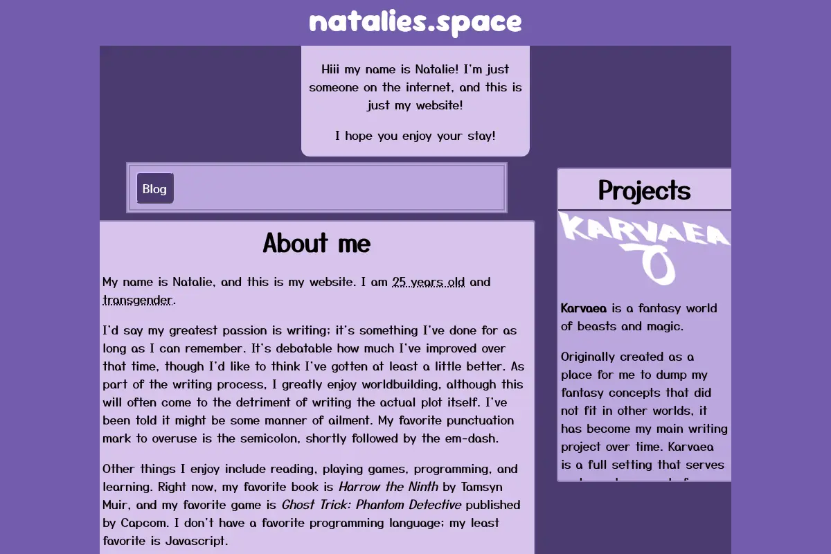 Natalie's Space