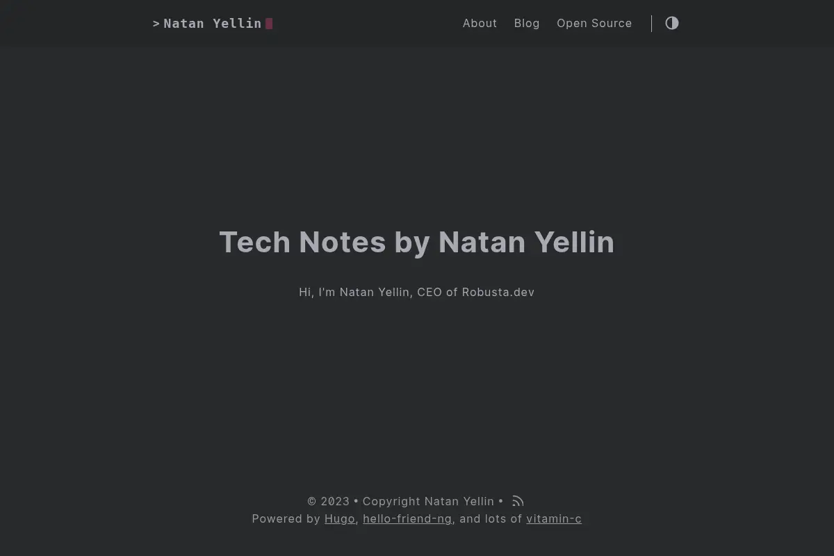 Tech Notes by Natan Yellin