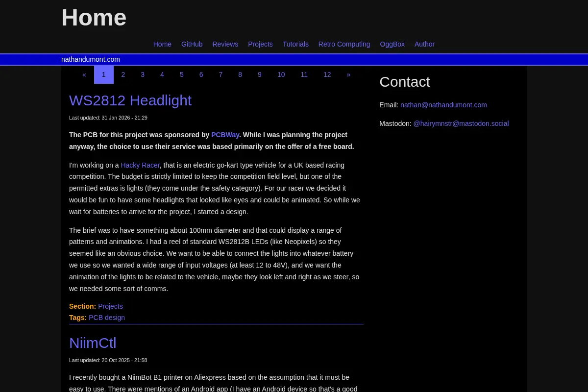 Nathan Dumont's personal site