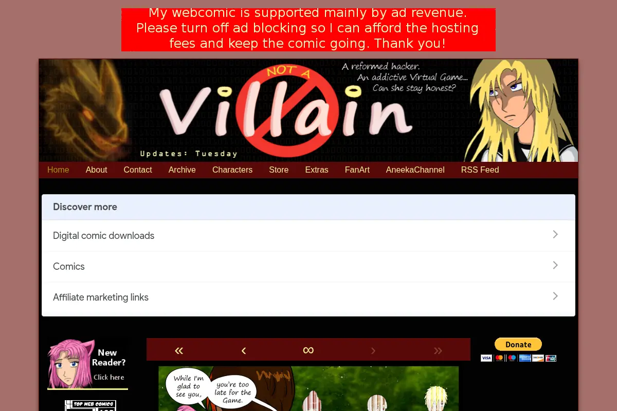 Not A Villain Webcomic