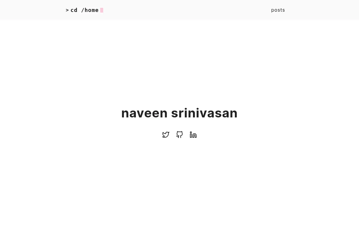 naveen srinivasan — Write code.Loves to read