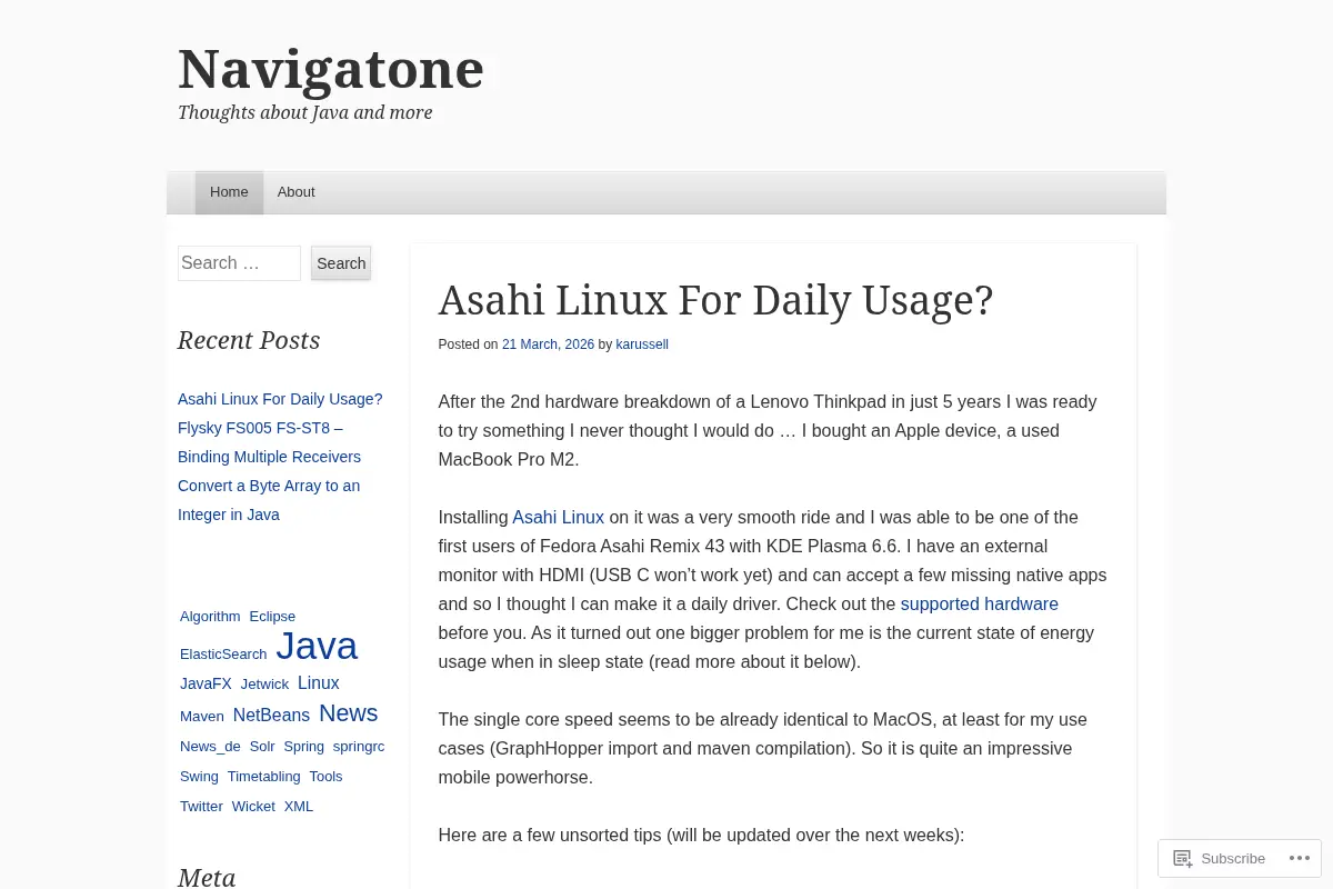 Navigatone | Thoughts about Java and more