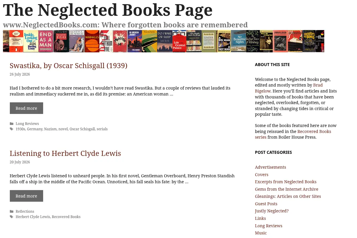 The Neglected Books Page