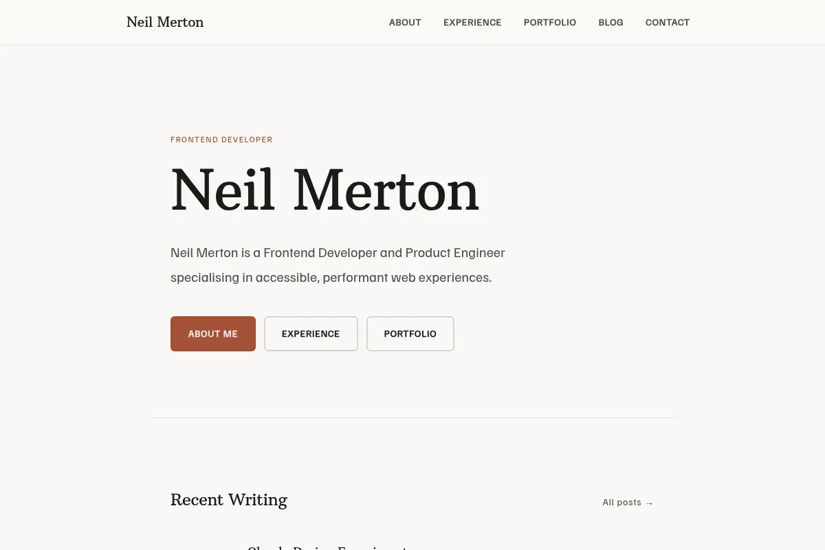 Neil Merton / Frontend Developer
