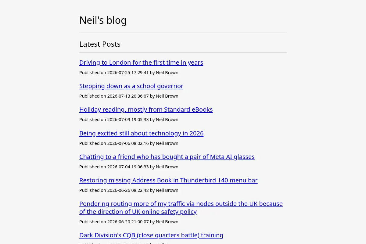 Neil's blog
