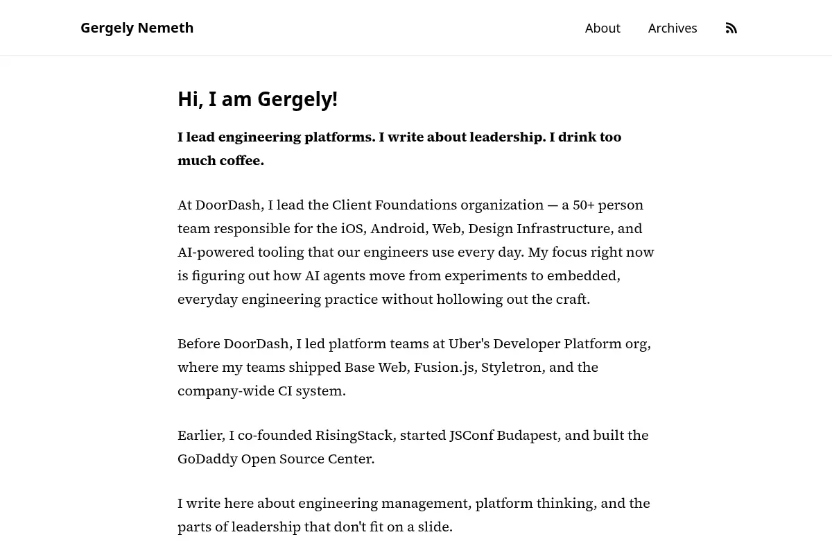 Gergely Nemeth on engineering leadership, web and open-source