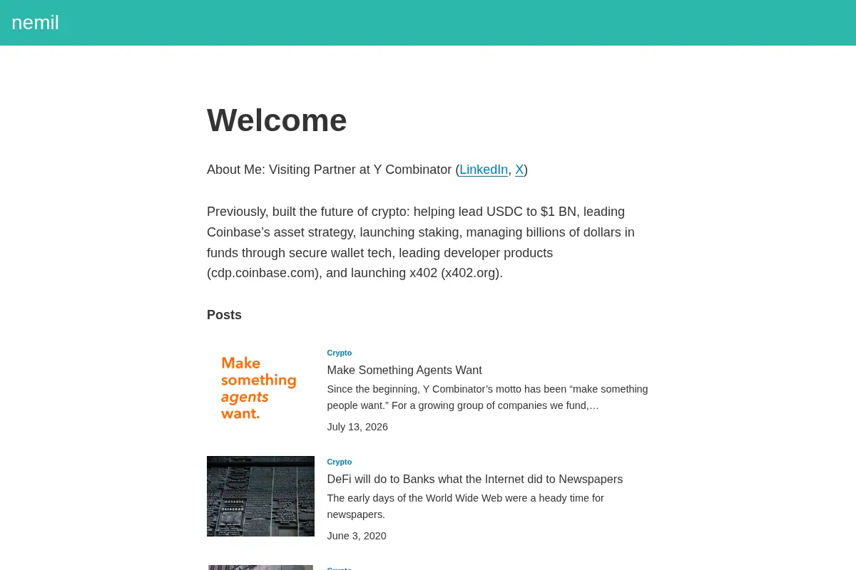 nemil – personal website of nemil dalal