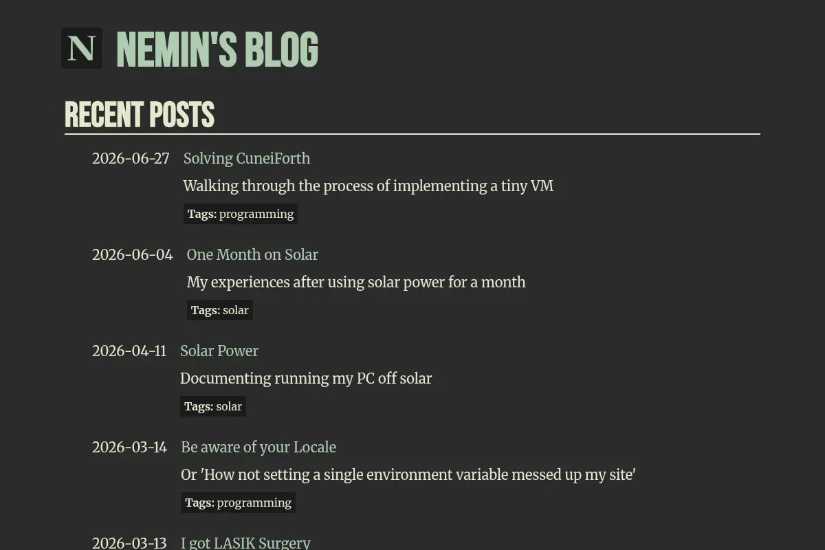 Nemin's Blog