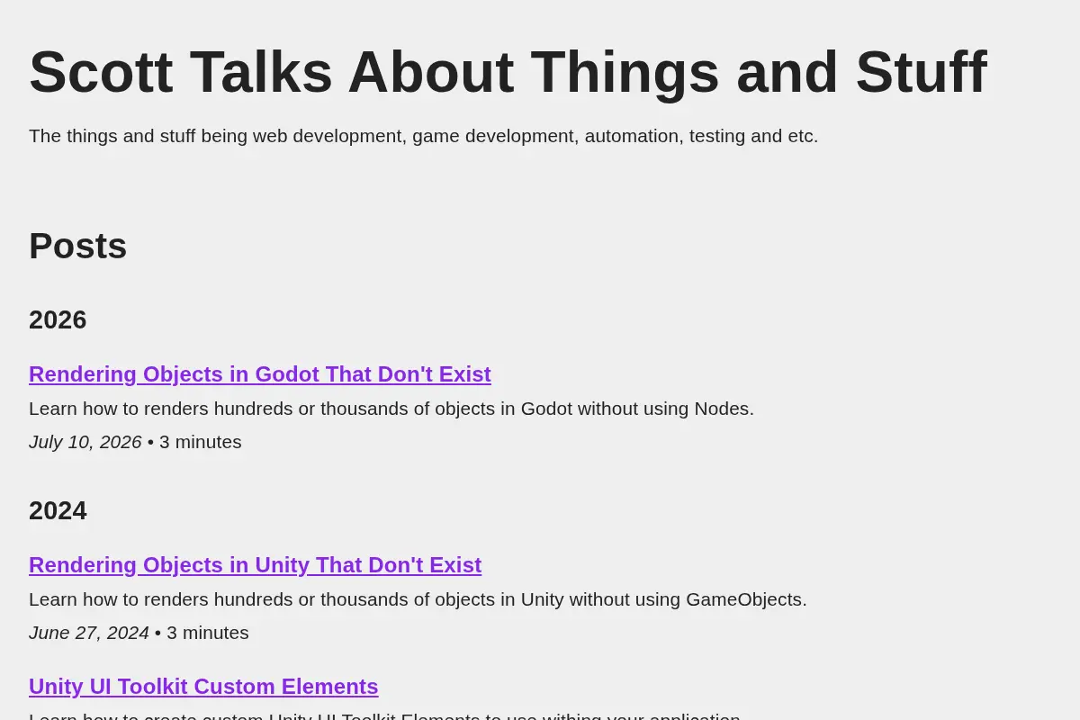 Scott Talks About Things and Stuff
