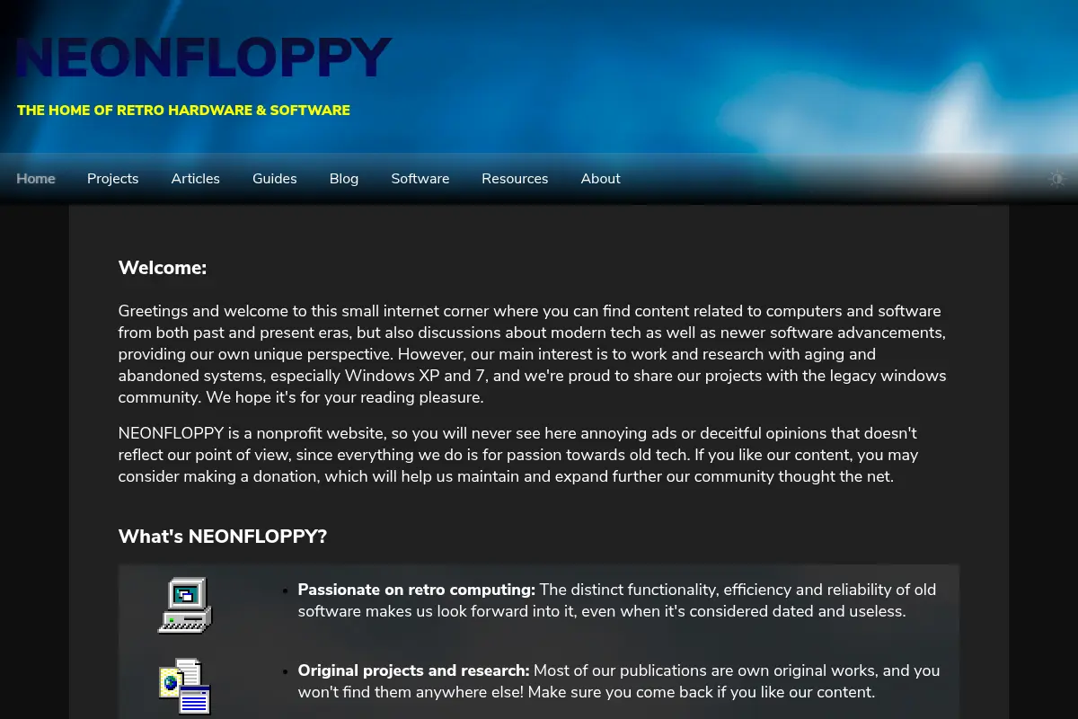 NEONFLOPPY – Retro hardware, software, and operating systems