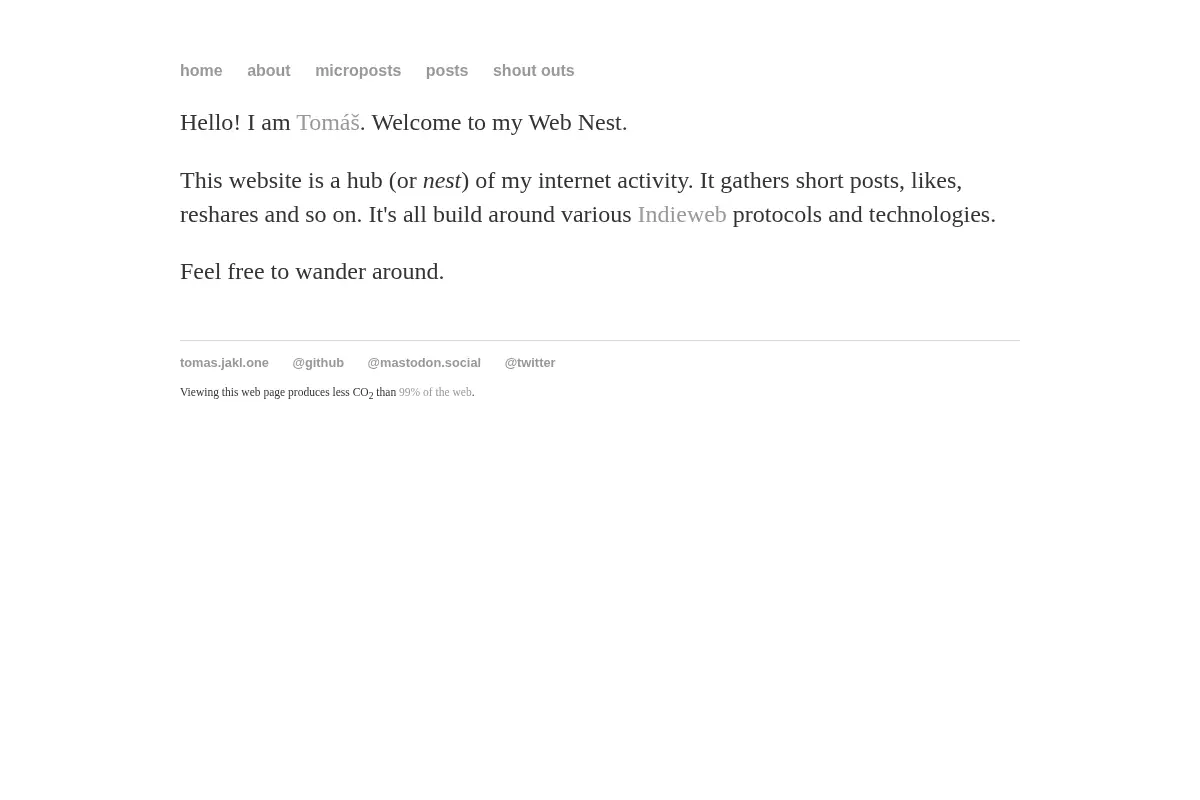 Tomáš's webnest