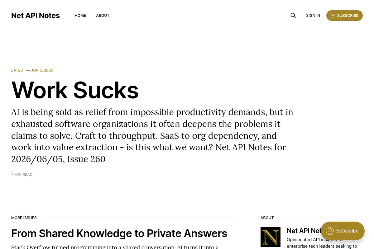 Net API Notes