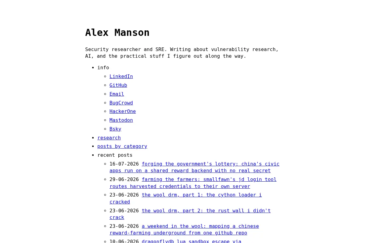Alex Manson