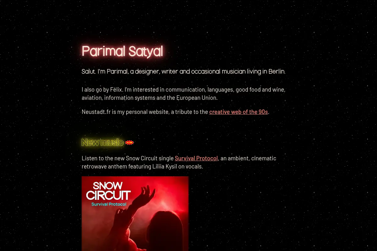 Parimal Satyal - Neustadt.fr