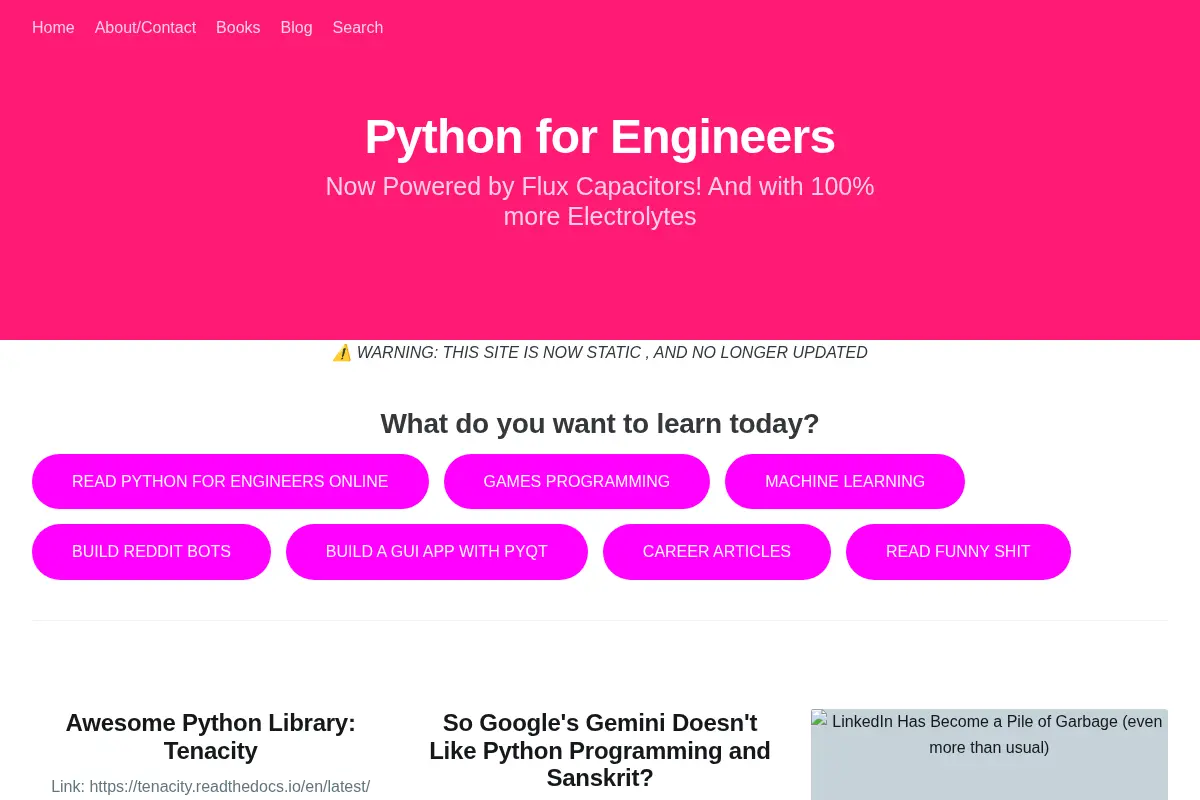 Python for Engineers