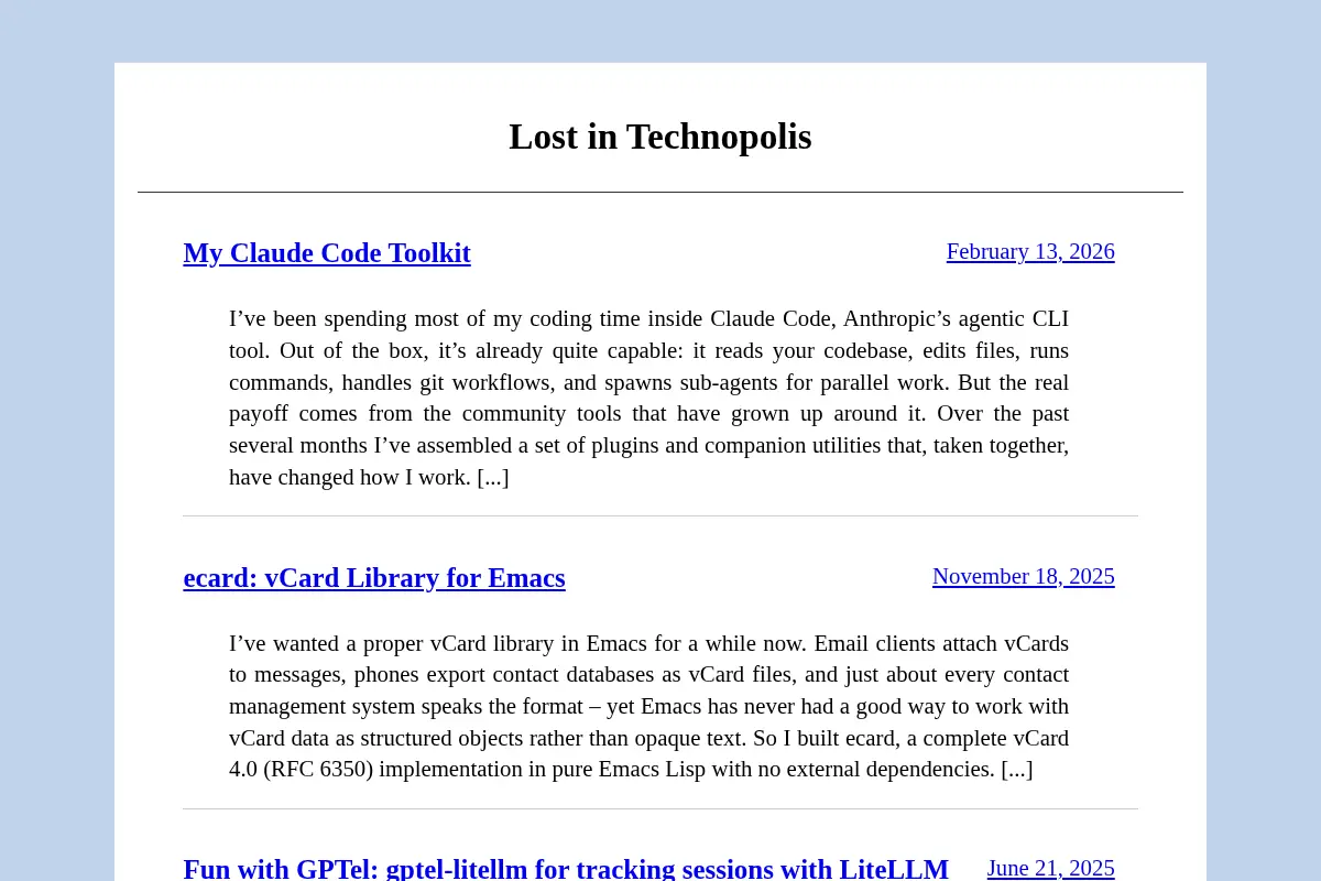 Lost in Technopolis